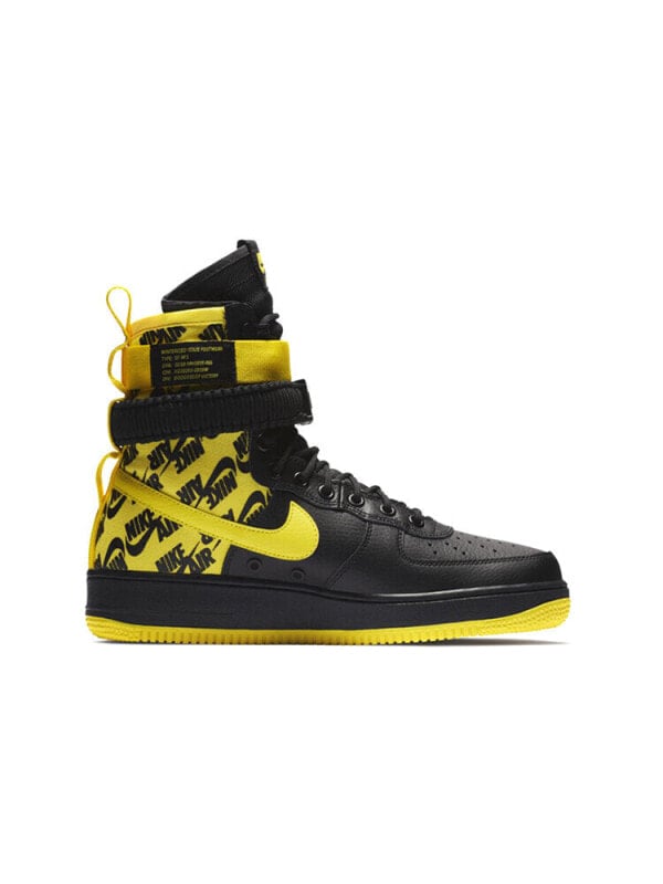 Кроссовки Nike Sf Air Force 1 High Black Dynamic Yellow AR1955-001