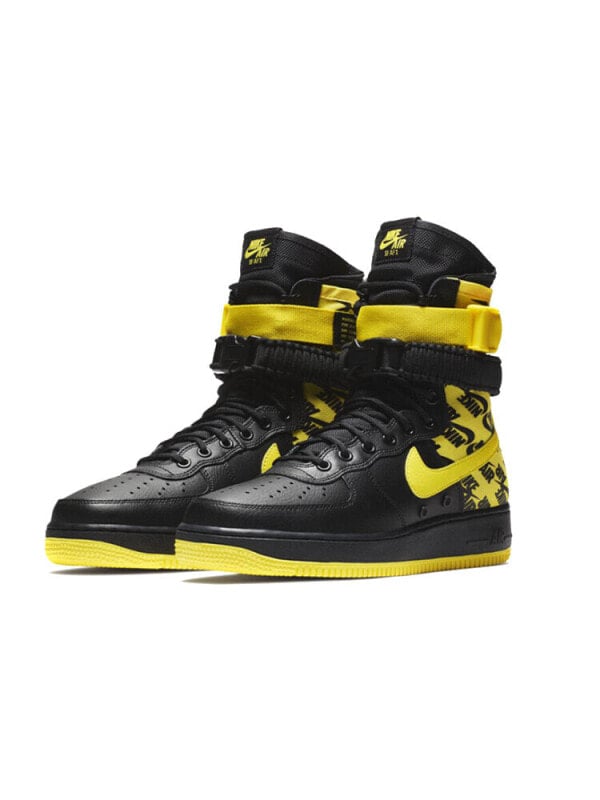 Кроссовки Nike Sf Air Force 1 High Black Dynamic Yellow AR1955-001