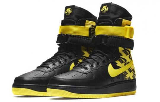 Кроссовки Nike Sf Air Force 1 High Black Dynamic Yellow AR1955-001