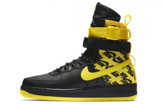 Кроссовки Nike Sf Air Force 1 High Black Dynamic Yellow AR1955-001