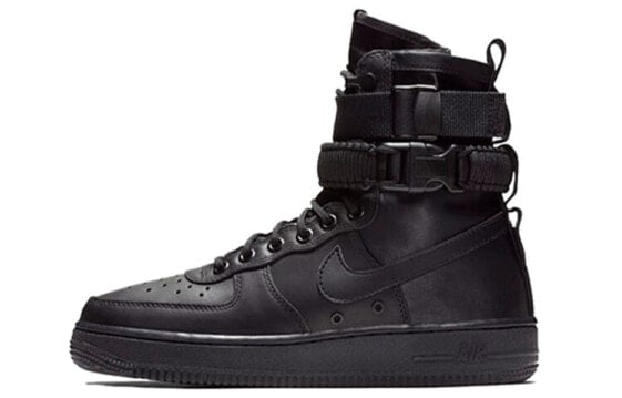 Кроссовки Nike Air Force 1 Triple Black Leather Women's 857872-005
