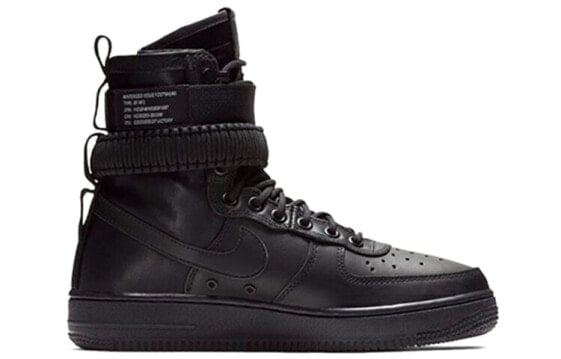 Кроссовки Nike Air Force 1 Triple Black Leather Women's 857872-005