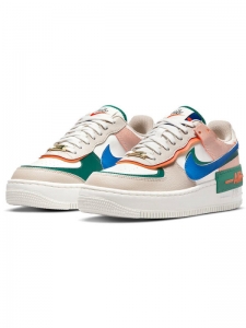 Кроссовки Nike Air Force 1 Low Shadow Sail Signal Blue Green Women's CI0919-109