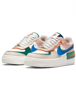Кроссовки Nike Air Force 1 Low Shadow Sail Signal Blue Green Women's CI0919-109