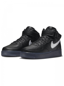 Кроссовки Nike Air Force 1 Mid Prm Black Metallic Silver DX3061-001