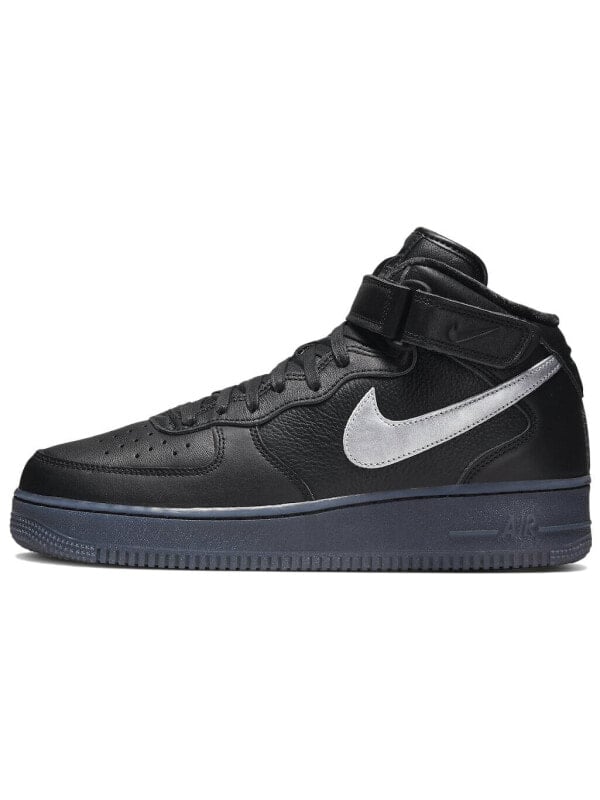 Кроссовки Nike Air Force 1 Mid Prm Black Metallic Silver DX3061-001