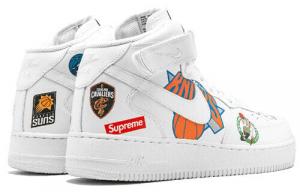 Кроссовки Nike Air Force 1 Mid Supreme Nba White AQ8017-100