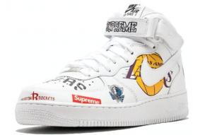 Кроссовки Nike Air Force 1 Mid Supreme Nba White AQ8017-100