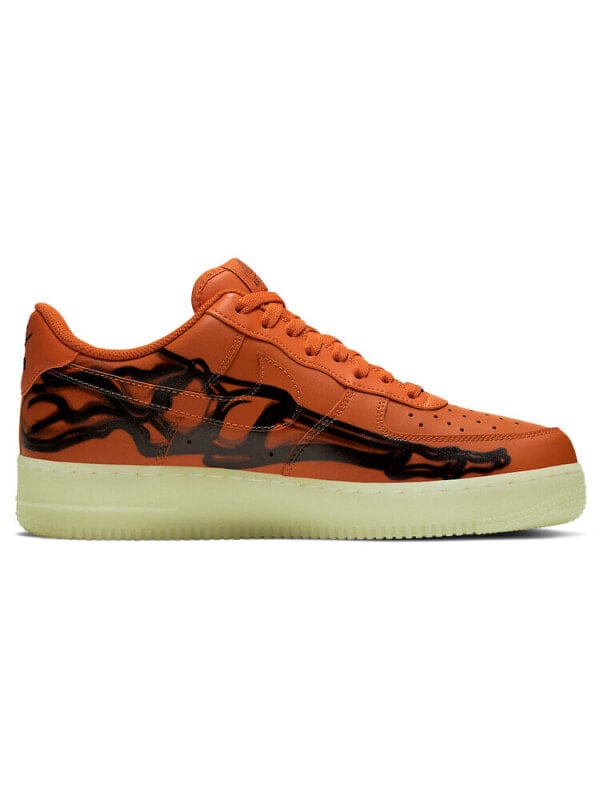 Кроссовки Nike Air Force 1 Low Orange Skeleton Halloween 2020 CU8067-800