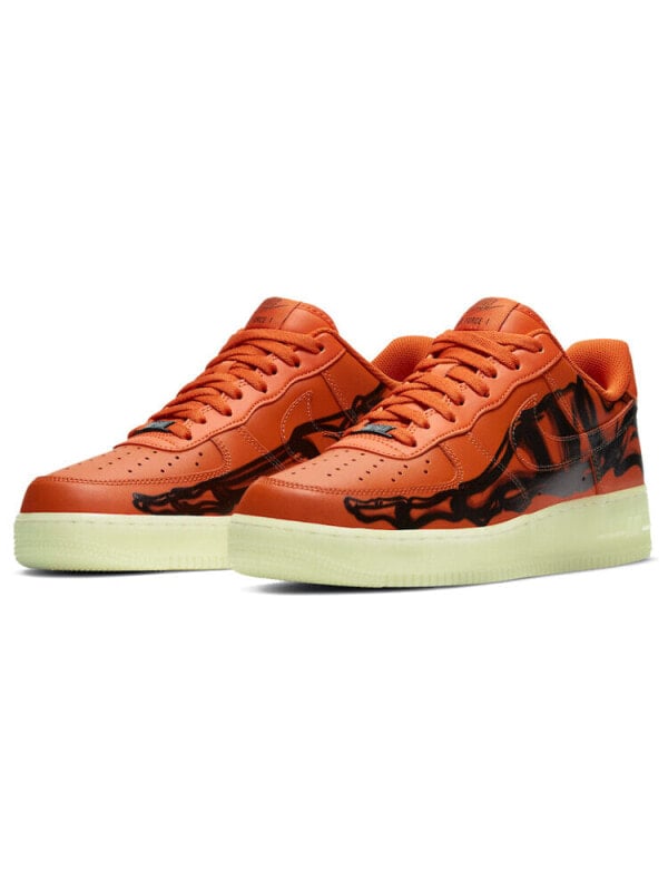 Кроссовки Nike Air Force 1 Low Orange Skeleton Halloween 2020 CU8067-800