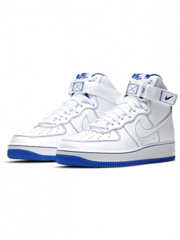 Кроссовки Nike Air Force 1 High White Royal Blue Contrast Stitch CV1753-101