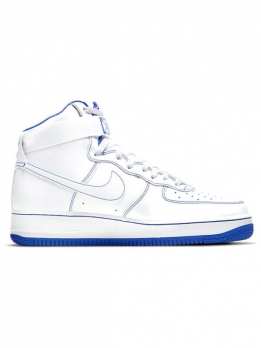 Кроссовки Nike Air Force 1 High White Royal Blue Contrast Stitch CV1753-101