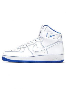 Кроссовки Nike Air Force 1 High White Royal Blue Contrast Stitch CV1753-101