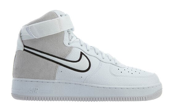 Кроссовки Nike Air Force 1 High White Vast Grey Black AO2442-100