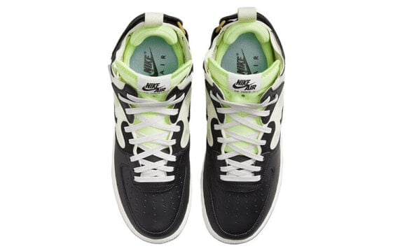 Кроссовки Nike Air Force 1 React Mid Black Sail Ghost Green DQ1872-100