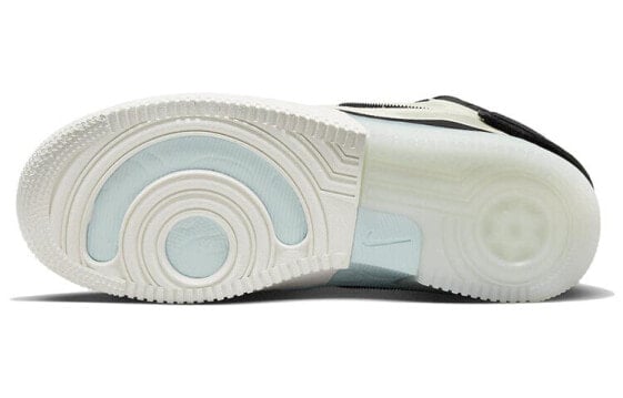 Кроссовки Nike Air Force 1 React Mid Black Sail Ghost Green DQ1872-100