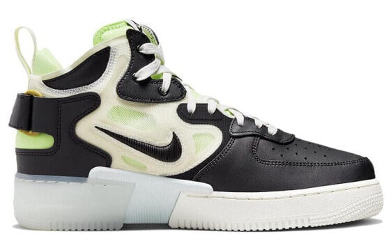 Кроссовки Nike Air Force 1 React Mid Black Sail Ghost Green DQ1872-100