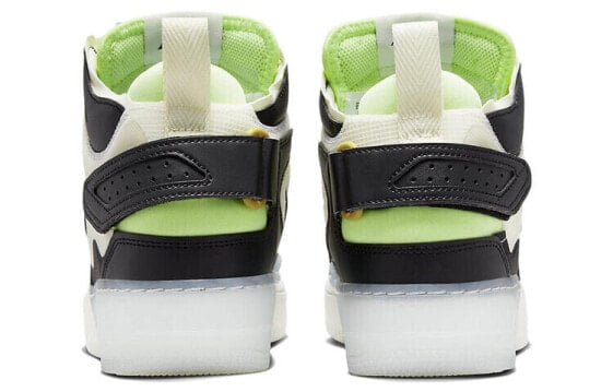 Кроссовки Nike Air Force 1 React Mid Black Sail Ghost Green DQ1872-100