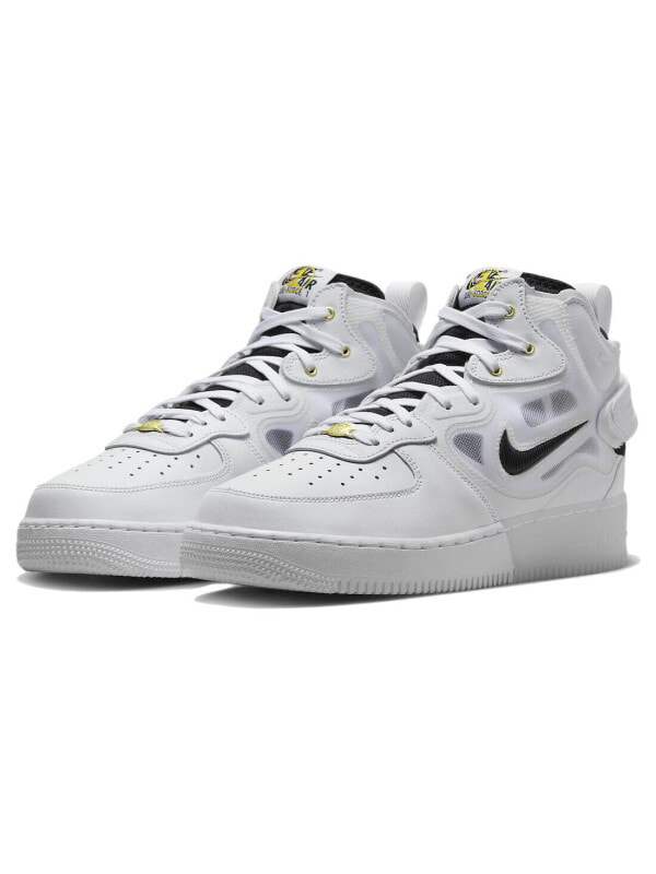 Кроссовки Nike Air Force 1 Mid React 40th Anniversary White Black DQ7668-100