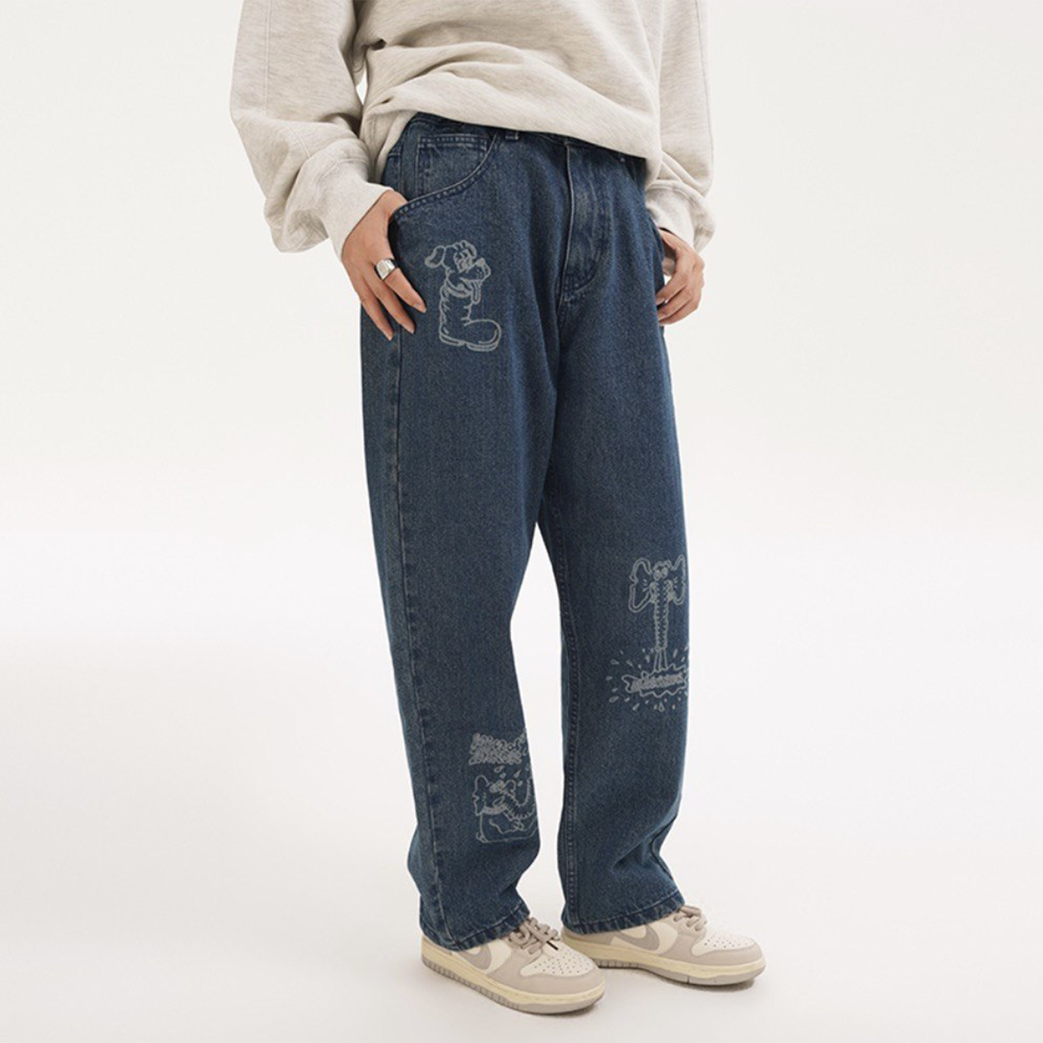 Mind error graphic jeans (WPL3215)