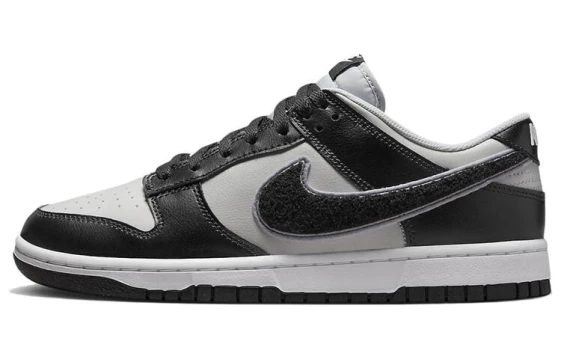 Для треккинга Nike Dunk Low Chenille Swoosh Black Grey DQ7683-001