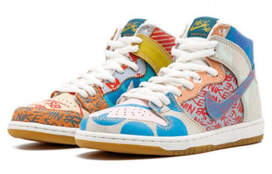 Кроссовки Thomas Campbell X Nike SB Dunk High What The 918321-381