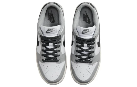 Nike Dunk Coverage Impact Resistance Wear-Resistant Low-Top Skateboard Shoes GS Black Gray CW1590-100(Team59-女款黑灰十 SBOX)