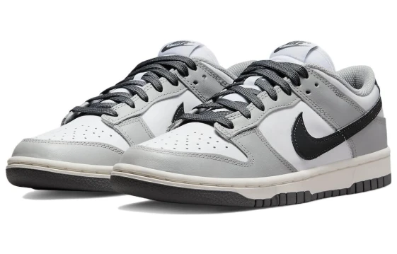Nike Dunk Coverage Impact Resistance Wear-Resistant Low-Top Skateboard Shoes GS Black Gray CW1590-100(Team59-女款黑灰十 SBOX)