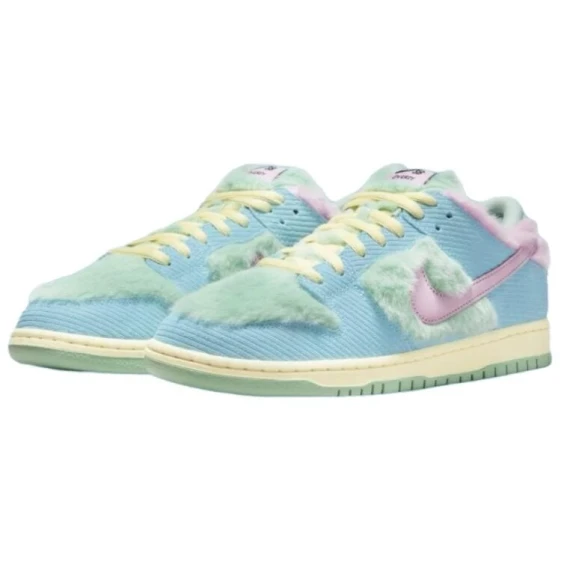 Nike Dunk Dust Collection Slip Resistant, Abrasion Resistant, Lightweight Low Top Skateboard Shoes Unisex Pink DD1391-100(Team496-粉霞织梦)