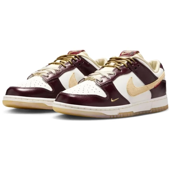 Для треккинга Nike Dunk Anti-Slip Wear-Resistant Low-Top Skateboard Shoes Women's White Gold Red HV5991-171