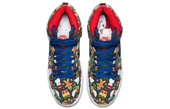 Для треккинга Nike SB Dunk High Concepts Ugly Christmas Sweater 2017 881758-446