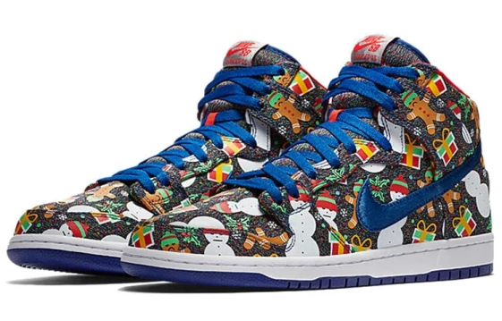 Для треккинга Nike SB Dunk High Concepts Ugly Christmas Sweater 2017 881758-446