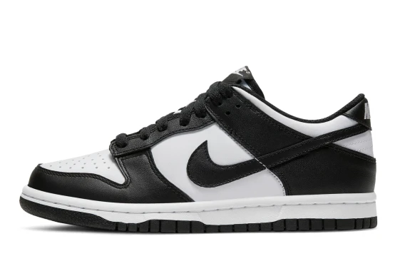 Nike Dunk Slip-Resistant Low-Top Kids' Skateboarding Shoes Black White Teenagers CW1590-100(Team183-熊猫剑客)