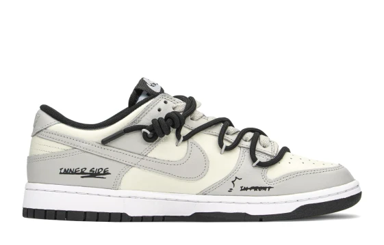Nike Dunk Slip-Resistant Low-Top Kids' Skateboarding Shoes Black White Teenagers CW1590-100(Team183-熊猫剑客)