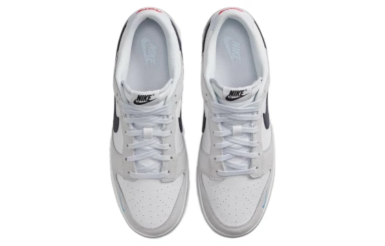 Для треккинга Nike Dunk Low White Grey Navy Aqua Mini Swoosh FJ4227-001