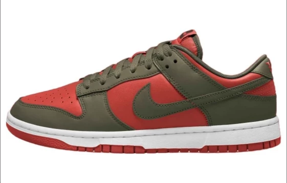 Для треккинга Nike Dunk Low Mystic Red Cargo Khaki DV0833-600