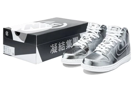 Для треккинга Nike Dunk High Clot Metallic Silver With Card DH4444-900