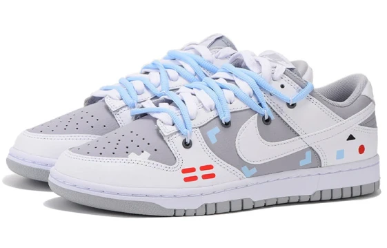 Nike Dunk Anti-Slip Wear-Resistant Low-Top Skateboard Shoes Unisex White Green HV5980-231 (Team676-扁豆)