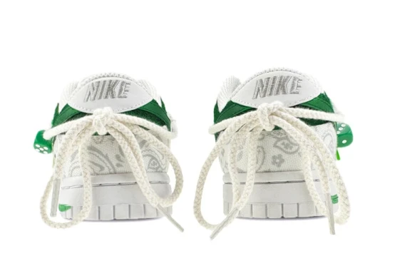 Nike Dunk Anti-Slip Wear-Resistant Low-Top Skateboard Shoes Unisex White Green HV5980-231 (Team676-扁豆)