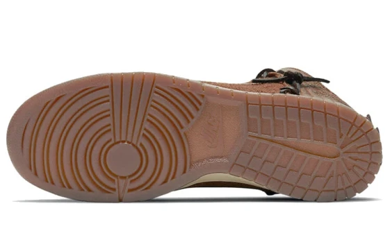 Nike Dunk Abrasion Resistant Low Top Skateboard Shoes Unisex White Brown FQ6965-700(Team855-赤金·王权)