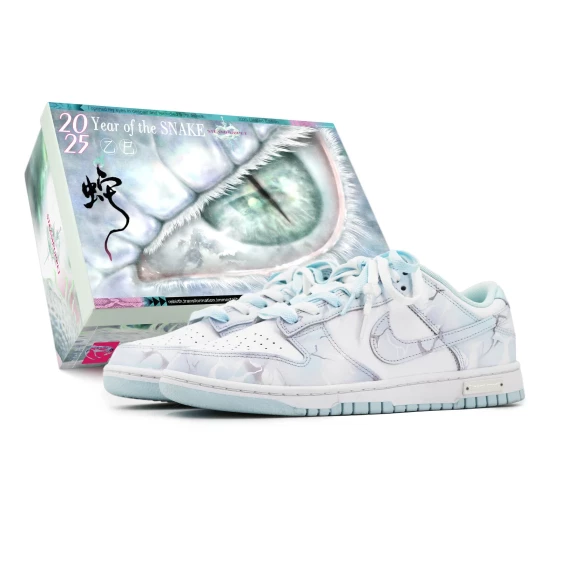 Для треккинга Nike Dunk Slip-Resistant Breathable Low-Top Skateboard Shoes Women's Cyan White FB9109-105(Teaam17-天青烟雨S-Box)