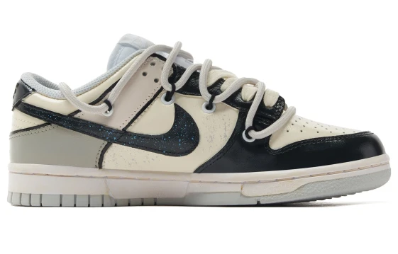 Nike Dunk Anti-Slip Wear-Resistant Low-Top Skateboard Shoes Men's Gray White FJ4188-100(Team40-一键启动男白灰)