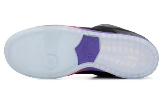 Nike Dunk Anti Slip Wear Resistant Low Top Kids' Skateboarding Shoes Purple White HQ1185-161