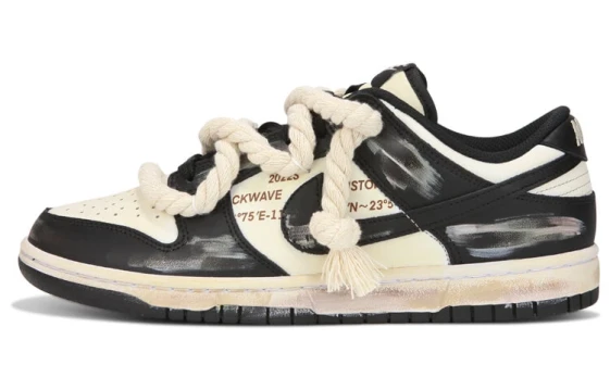 Nike Dunk Anti Slip Wear Resistant Low Top Skateboard Shoes Unisex Light Blue DD1391-100（team883-六芒星星 ）