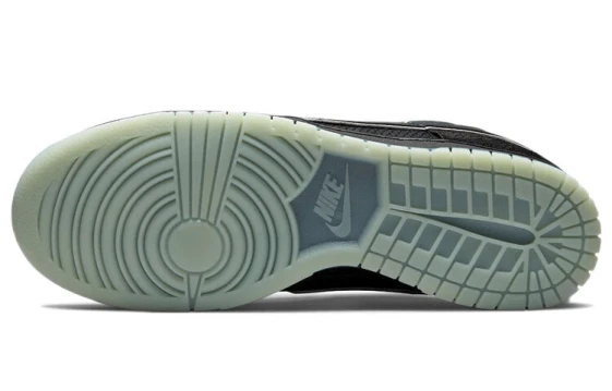 Nike Dunk Ink Lotus Anti-Slip Wear-Resistant Low-Top Skateboard Shoes Unisex Black HV1800-101(Team257-墨莲N-BOX)