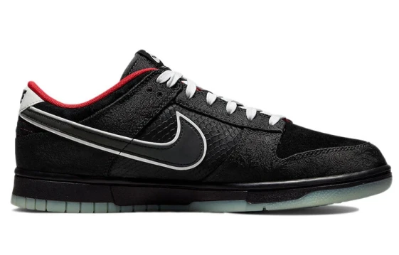 Nike Dunk Ink Lotus Anti-Slip Wear-Resistant Low-Top Skateboard Shoes Unisex Black HV1800-101(Team257-墨莲N-BOX)