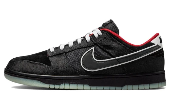 Nike Dunk Ink Lotus Anti-Slip Wear-Resistant Low-Top Skateboard Shoes Unisex Black HV1800-101(Team257-墨莲N-BOX)