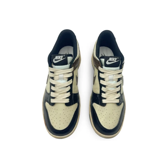 Nike Dunk Dotted Ink Splatter Shadow Line Style Slip-Resistant Low-Top Skateboard Shoes GS Black White CW1590-100(Team366-暗影线形)