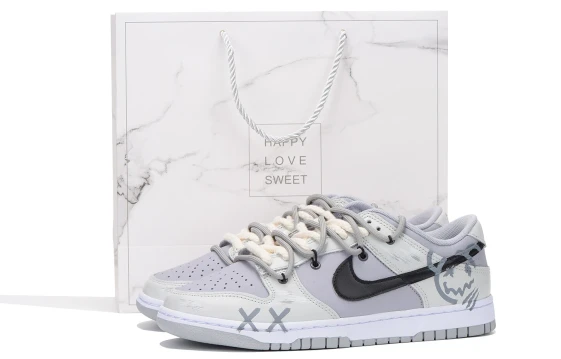 Nike Dunk Skateboard Shoes Unisex White Black IB2990-100