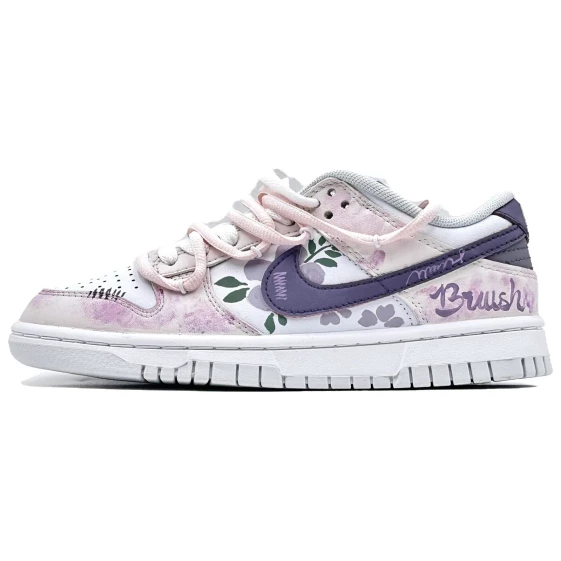 Для треккинга Nike Dunk Slip-Resistant Cushioning Low-Top Skateboard Shoes Unisex Pink White HF0730-160（eam484紫色梦核）